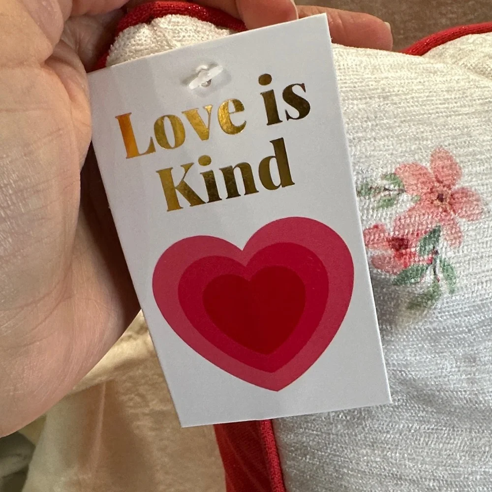 Elegant Swan Embroidered Pillow - White and Red - Picture 9 of 10